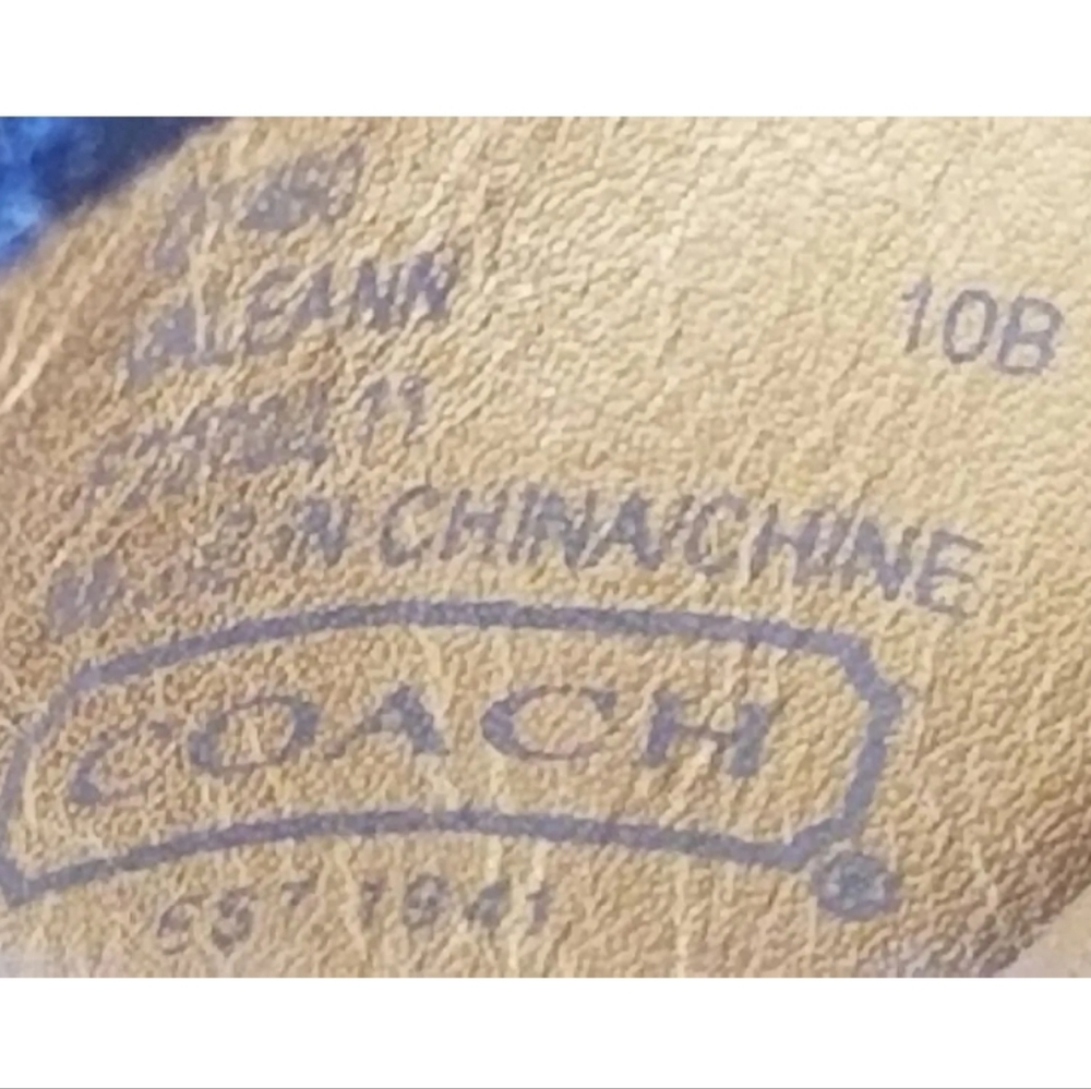 Coach Valeann Suede Leather Cork Platform Block Heel Strappy Sandal, 10,… - Picture 8 of 10